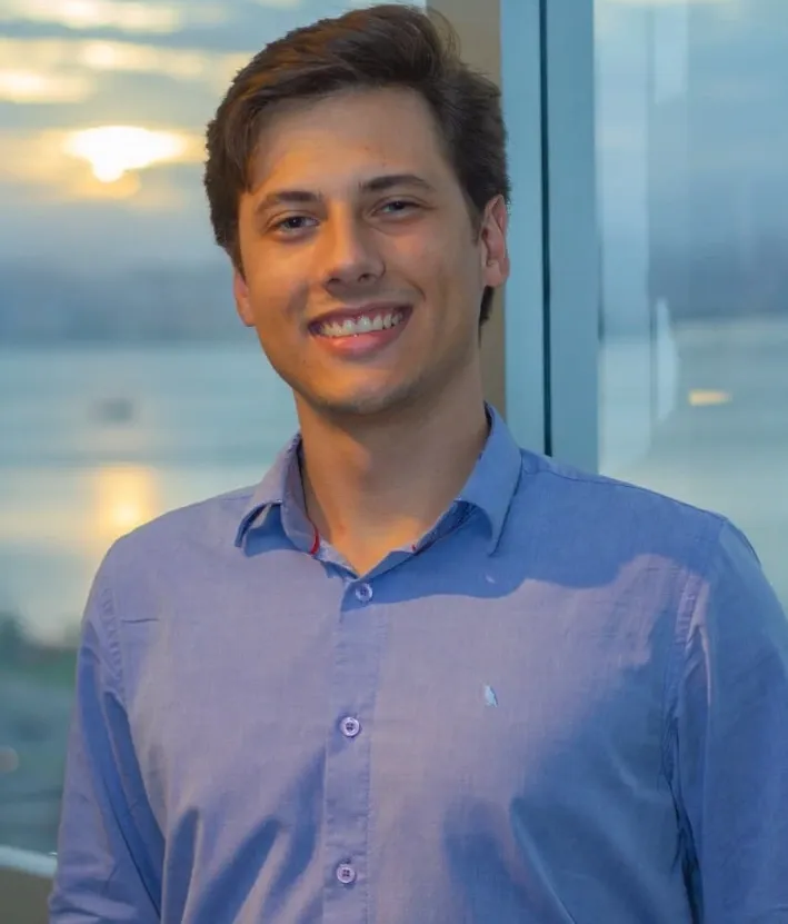 White man with brown hair